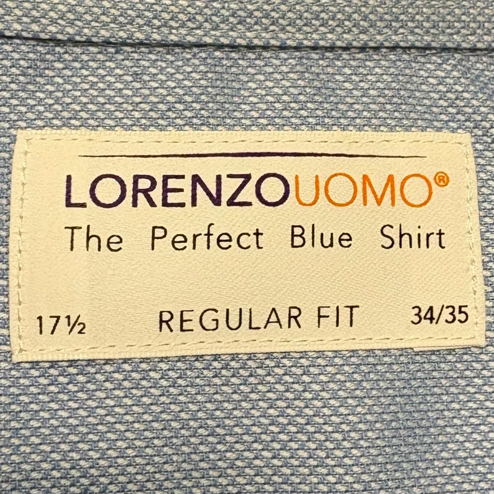 Lorenzo Uomo Sky Blue Dress Shirt - Picture 5 of 6